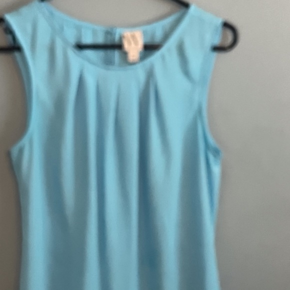 SELLING WORTHINGTON WOMEN BLOUSE SIZE MEDIUM COLOR BLUE SLEEVELESS PRE-OWNED … - Picture 7 of 11